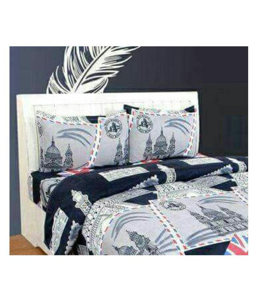 Ak Traders Poly Cotton Double Bedsheet with 2 Pillow Covers Buy Ak
