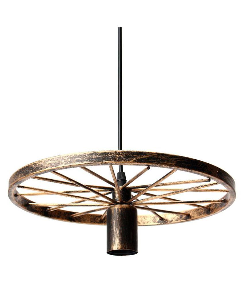 Buy Industrial Vintage Iron Wheel Ceiling Light Pendant Lamp Bulb