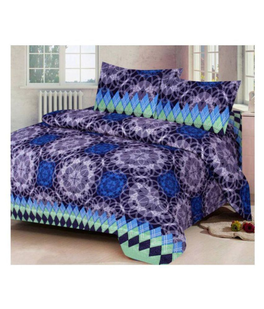 Ak Traders Poly Cotton Double Bedsheet with 2 Pillow Covers Buy Ak