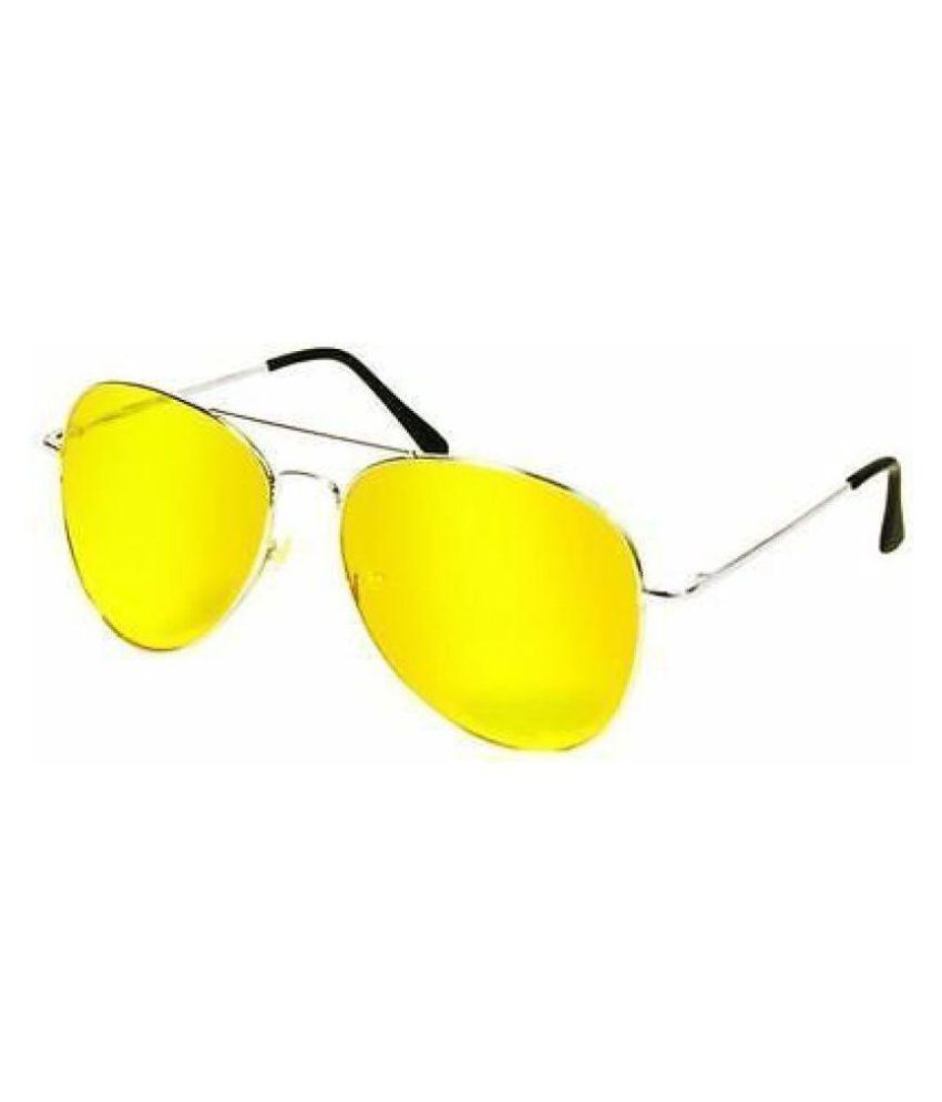     			Inditradition - Yellow Pilot Sunglasses ( Day & Night View Yellow Pilot )