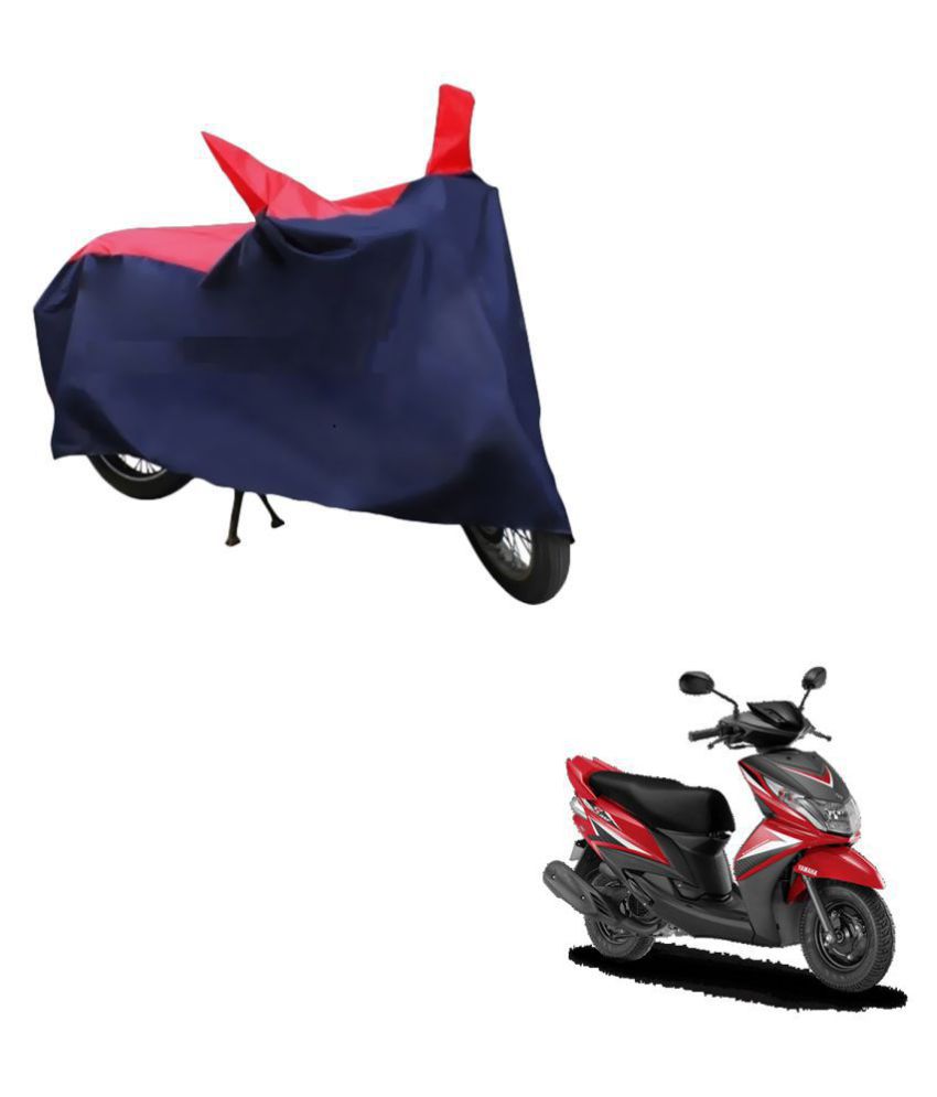     			AutoRetail Dust Proof Two Wheeler Polyster Cover for Yamaha Ray (Mirror Pocket, Red and Blue Color)