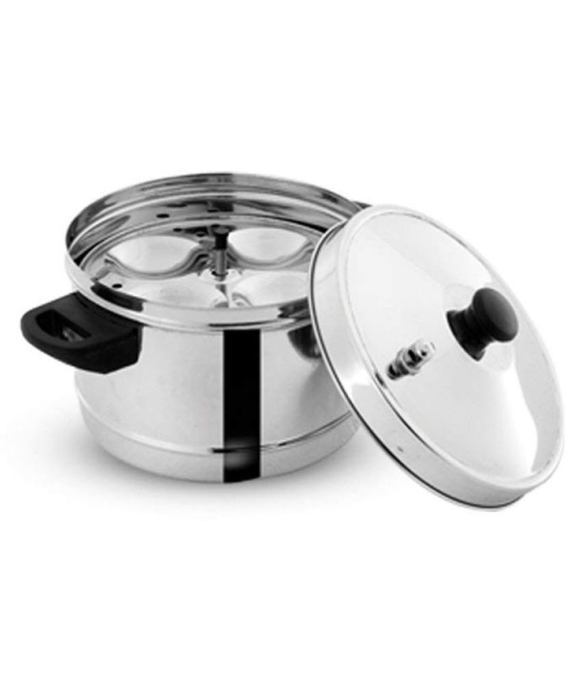 Sahajavi Sahajavi Steel Induction Base 4 Plates Idly Cooker Steel Idli Cooker 5000 ml Buy