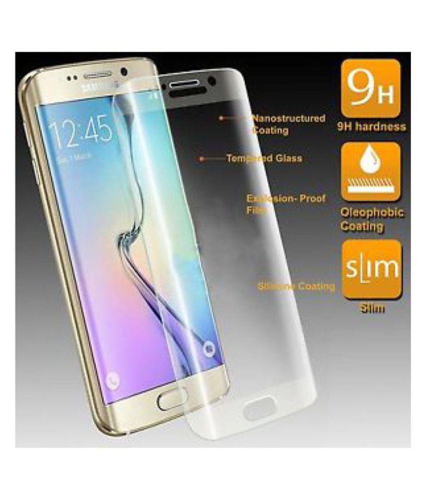 Samsung Galaxy S7 Edge 5D Tempered Screen Guard By GLAZE Full Glue with ...