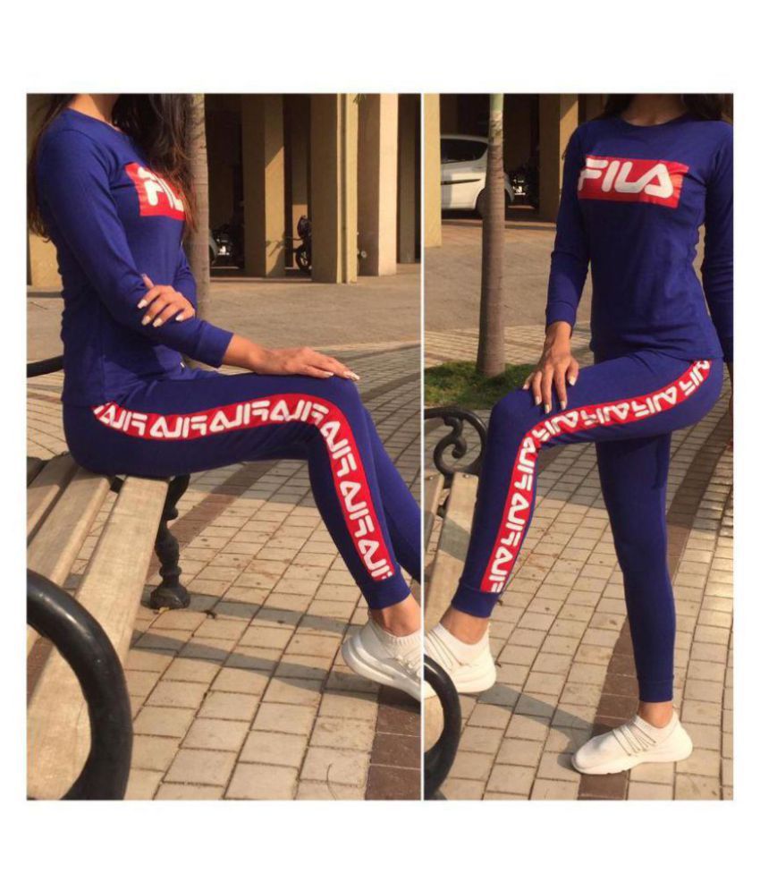 Buy Fila Cotton Tracksuits - Blue Online at Best Prices in India - Snapdeal