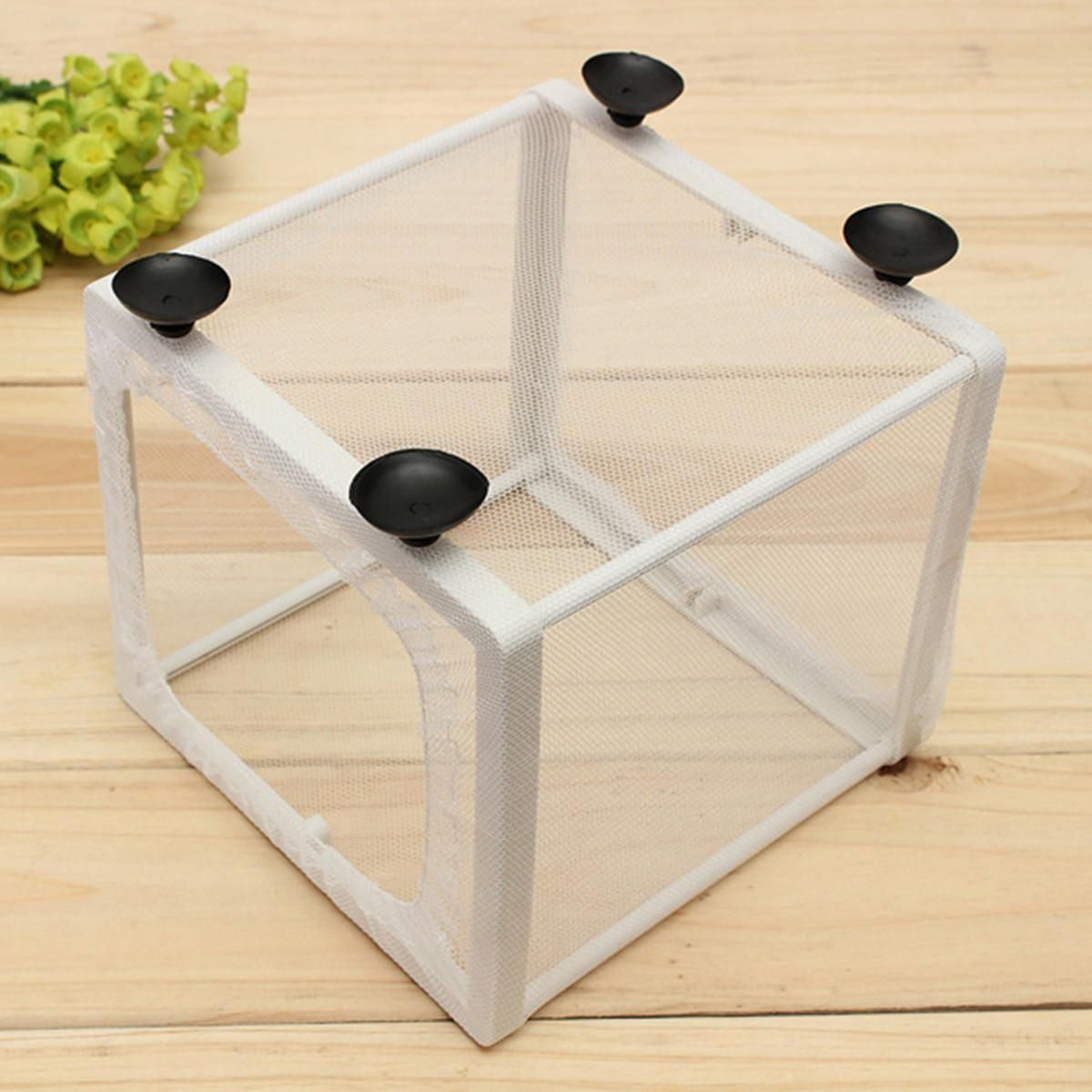 White Net Breeder Aquarium Baby Fish Tank Shrimp Tank Breeder Hatchery