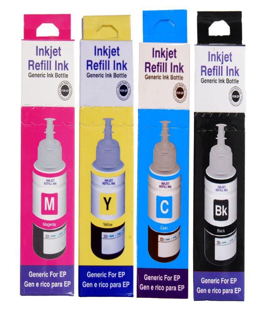 Ang Epson L1300 ink Multicolor Pack of 4 Ink bottle for Refill Ink for