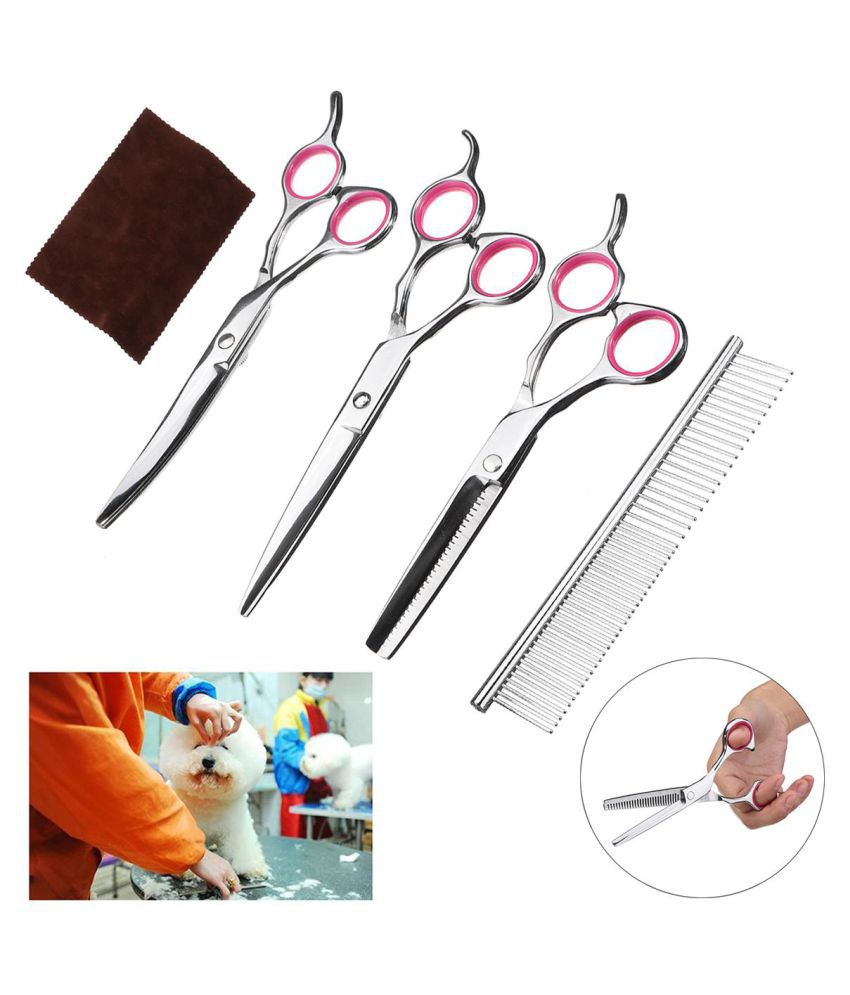 Professional 7'' Pet Grooming Scissors Dog Hair Cutting Set Curved Shears  Tools: Buy Professional 7'' Pet Grooming Scissors Dog Hair Cutting Set  Curved Shears Tools Online at Low Price - Snapdeal