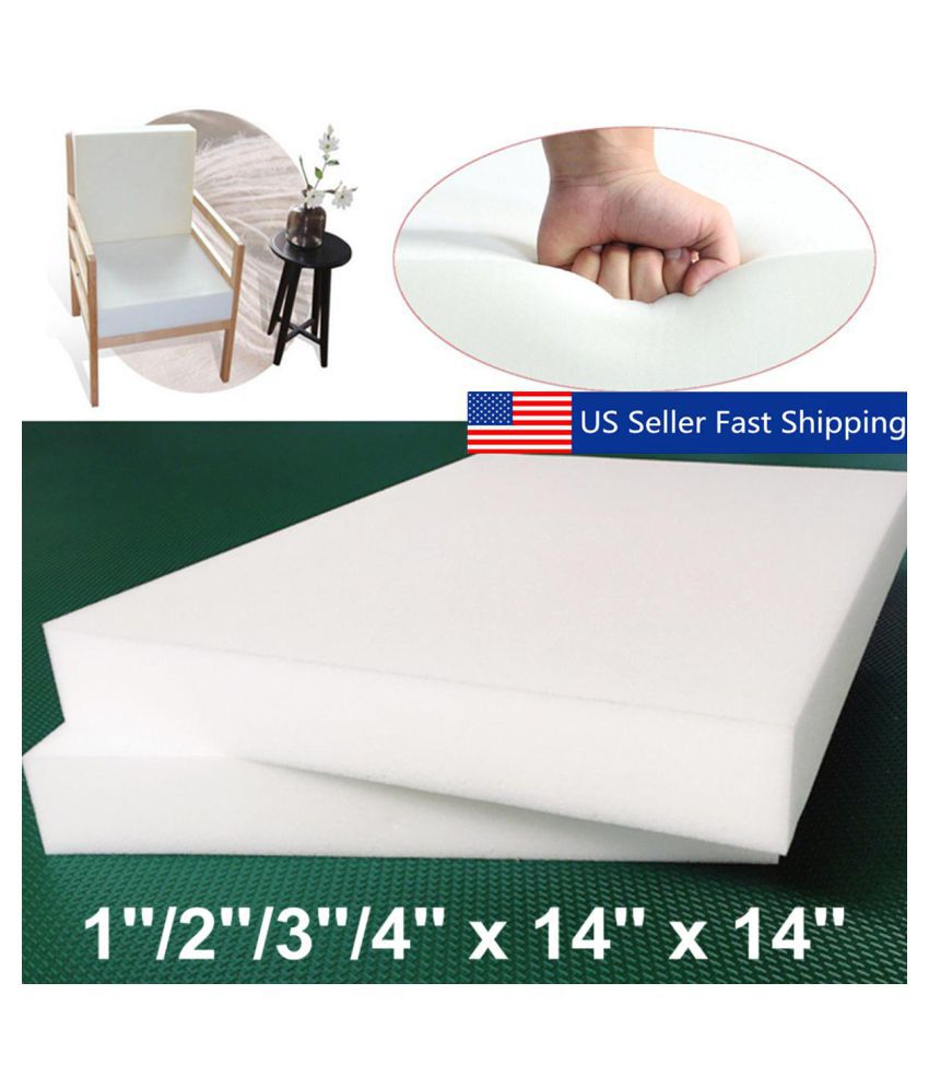 Memory Foam Sheet Cut to Size High Density Floor Cushions Sofa Chair Bench Seat 1 inch, 14 X 14 INCH