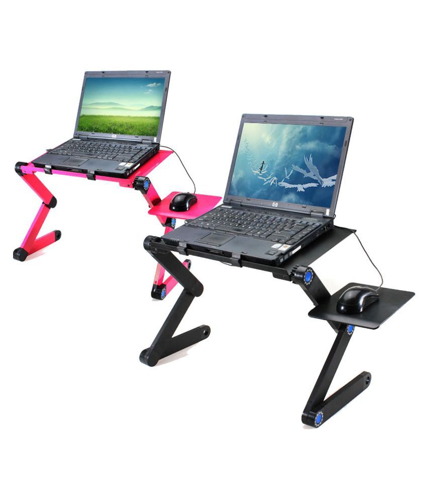 360 Folding Laptop Desk Computer Table 2 Holes Cooling Notebook