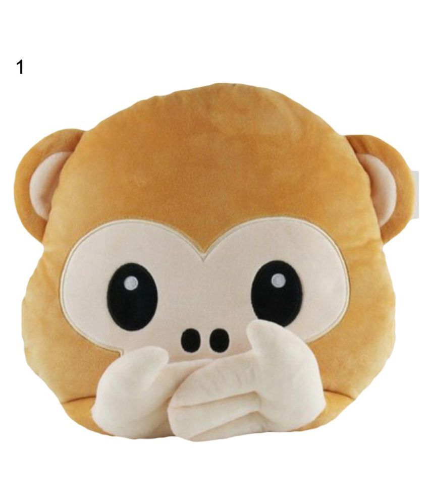 monkey emoji pillow