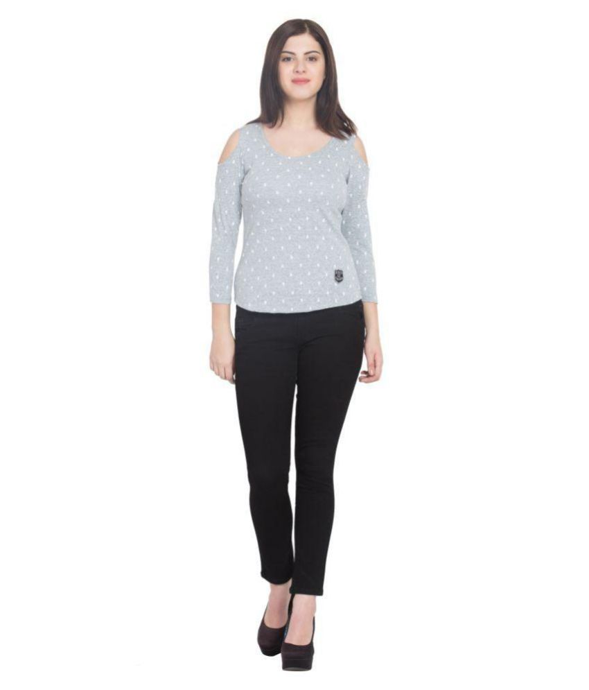 Buy SBO FASHION Cotton Grey T-Shirts Online at Best Prices in India ...