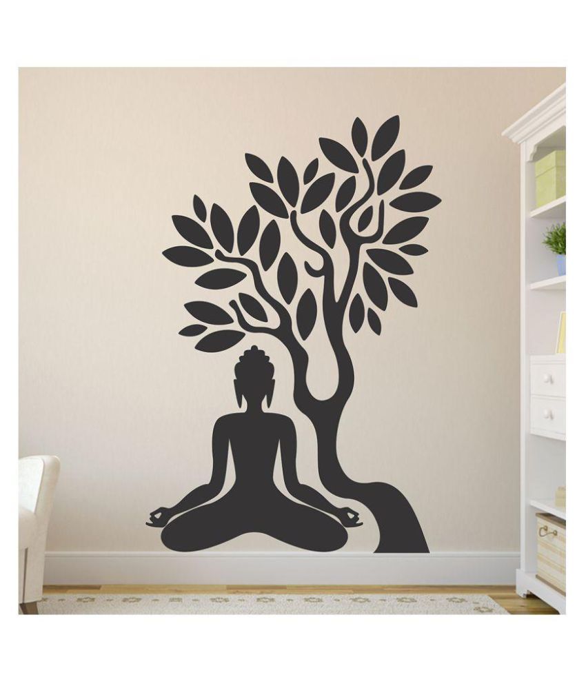     			Wallzone Budha Religious & Inspirational Sticker ( 85 x 60 cms )