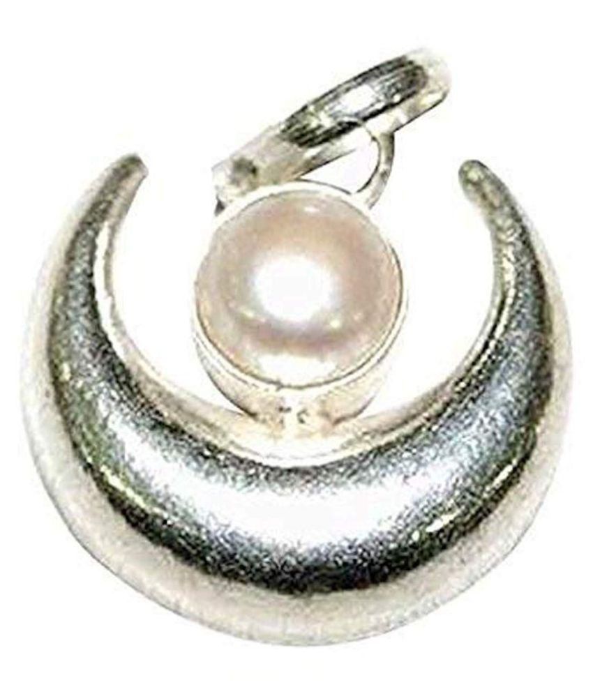     			Half Moon Shape Pendant with Natural Pearl (Medium) Chand Moti Locket Moti Locket/Pearl Locket