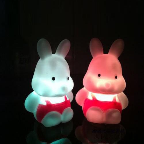 Magic Led Night Light Bunny Shape Colorful Color Changing