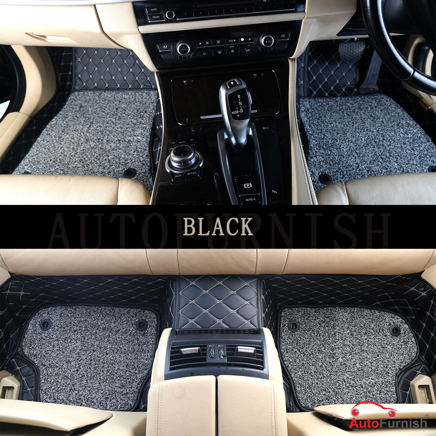Autofurnish 7d Luxury Car Mats For Mahindra Bolero 2016 Black Set Of 4 Mats