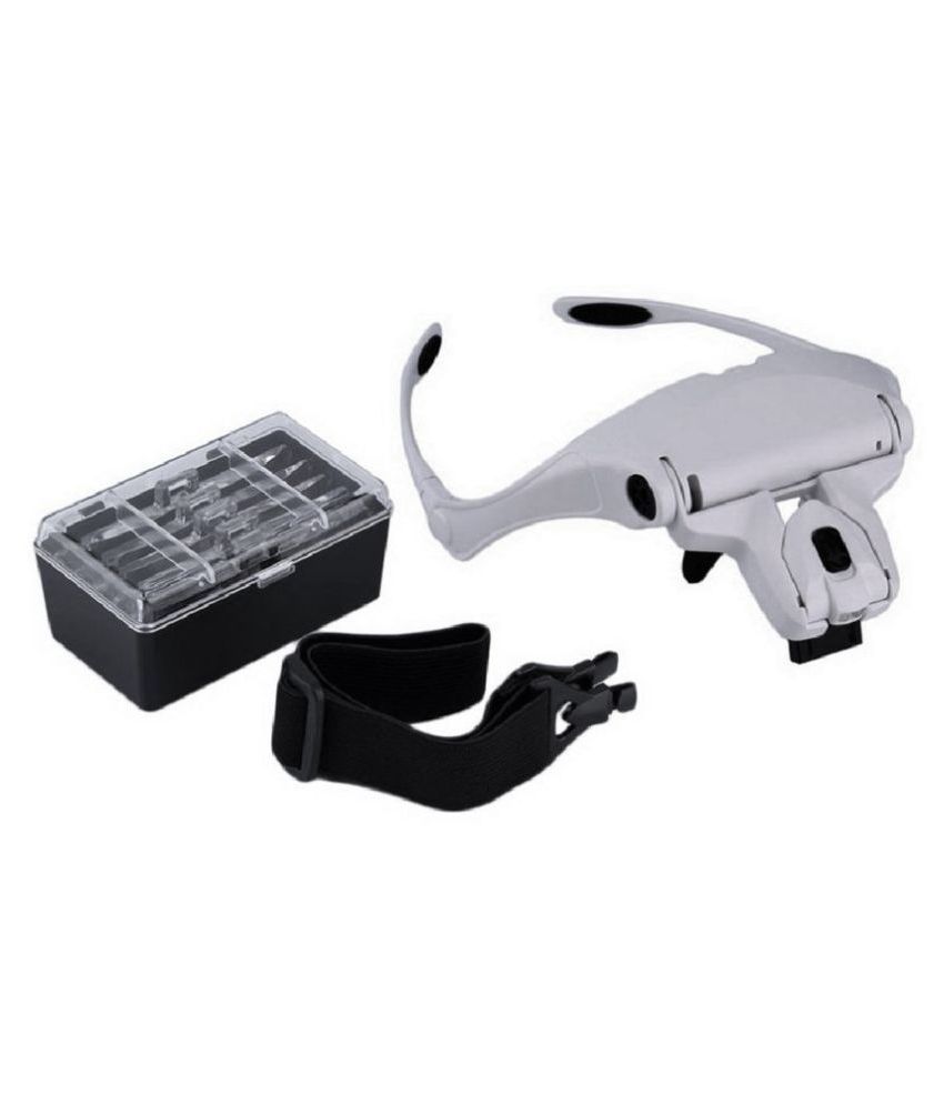     			1X 1.5X 2.0X 2.5X 3.5X Head 2LED Hand Free Magnifying Glass Magnifier Microscope
