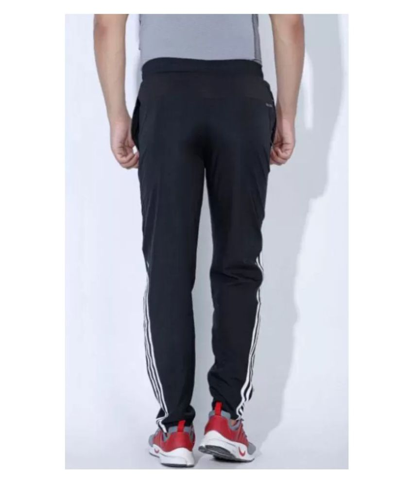 adidas black polyester lycra track pant