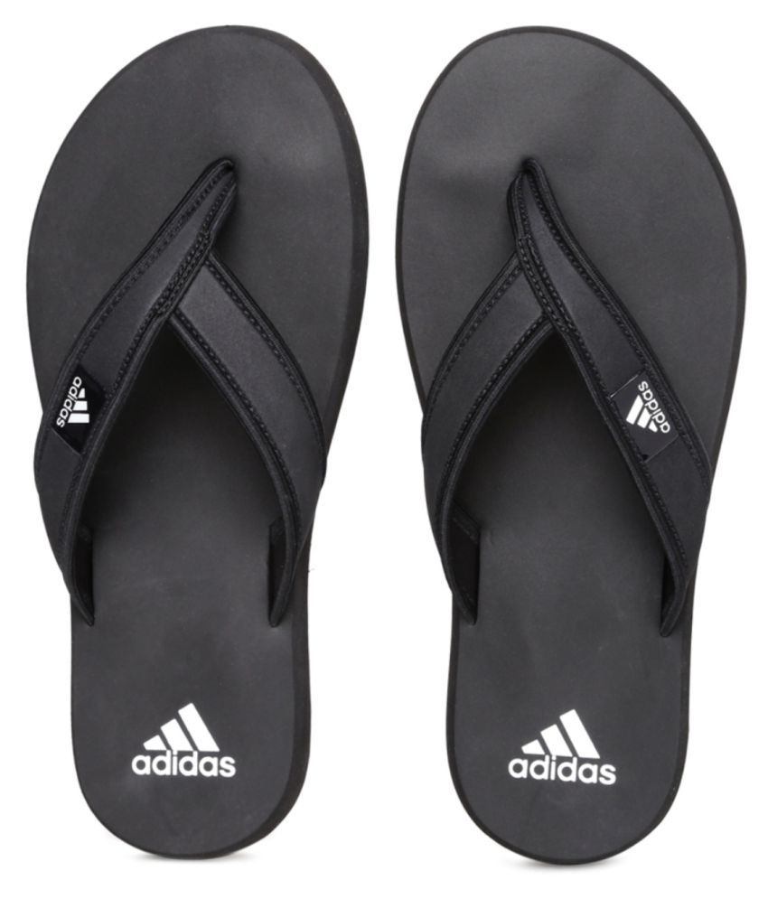adidas black daily slippers