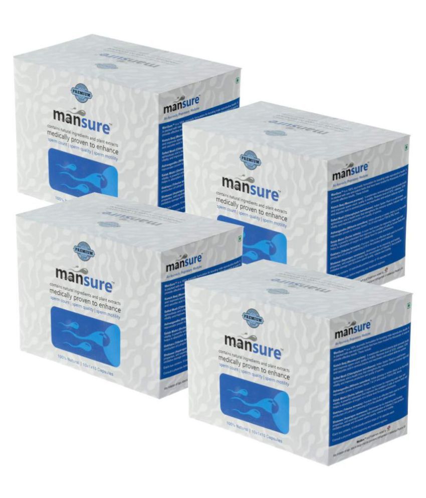     			ManSure Male Health Supplement 4 Packs (100 Capsules Each) - Powerful Ayurvedic Formulation