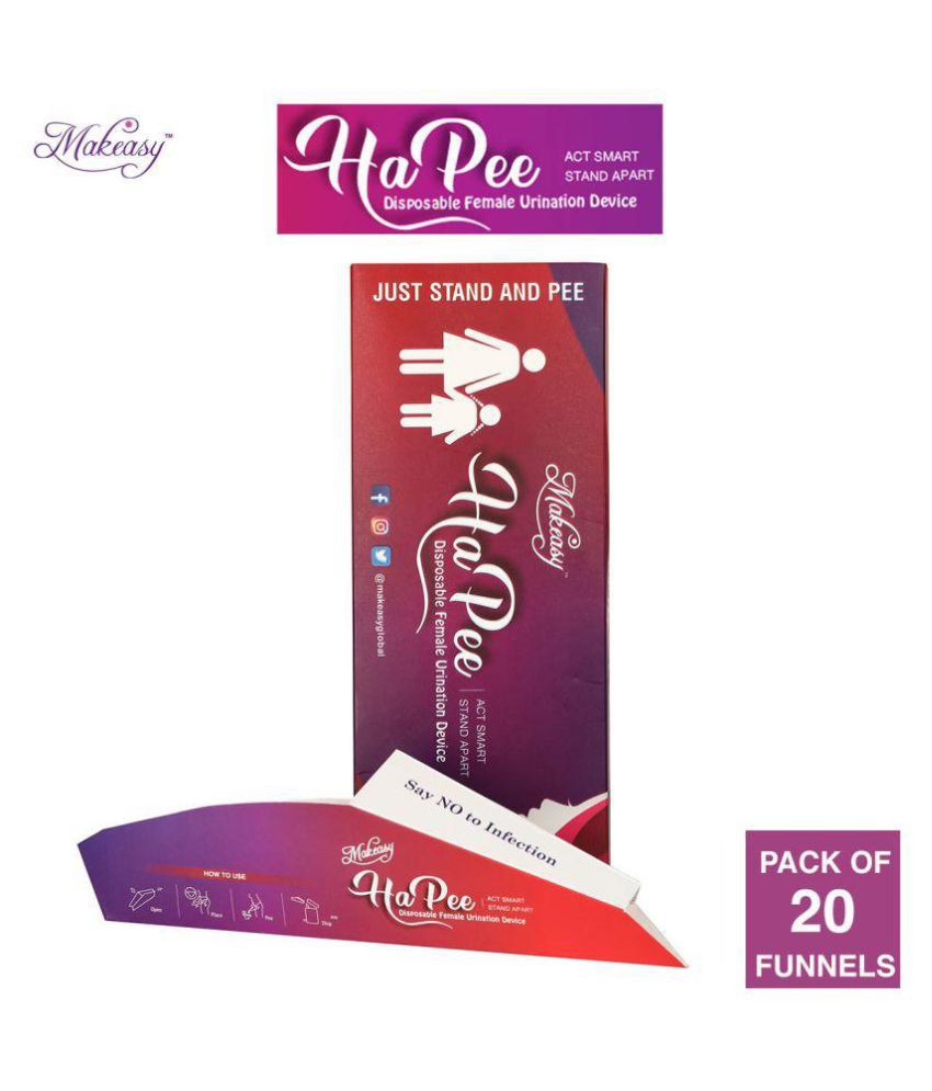 Makeasy HaPee  Disposable 20 Intimate Female urination device Pack of 20