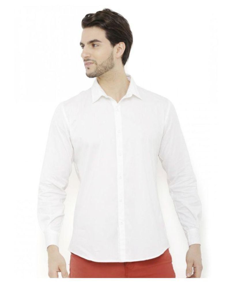     			Men's Fashion Store 100 Percent Cotton Slim Fit Solids Men's Casual Shirt - White ( Pack of 1 )