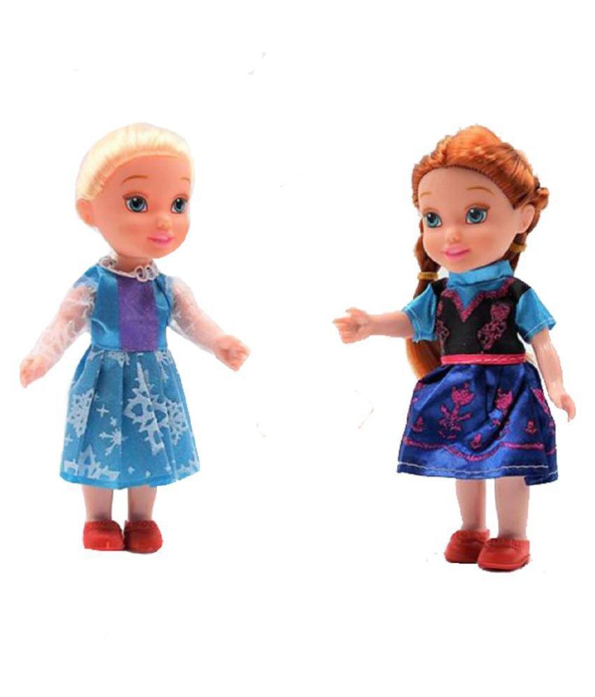 Emob 2 Pretty Sisters Dolls with Beautiful Hairs and Moveable Body ...