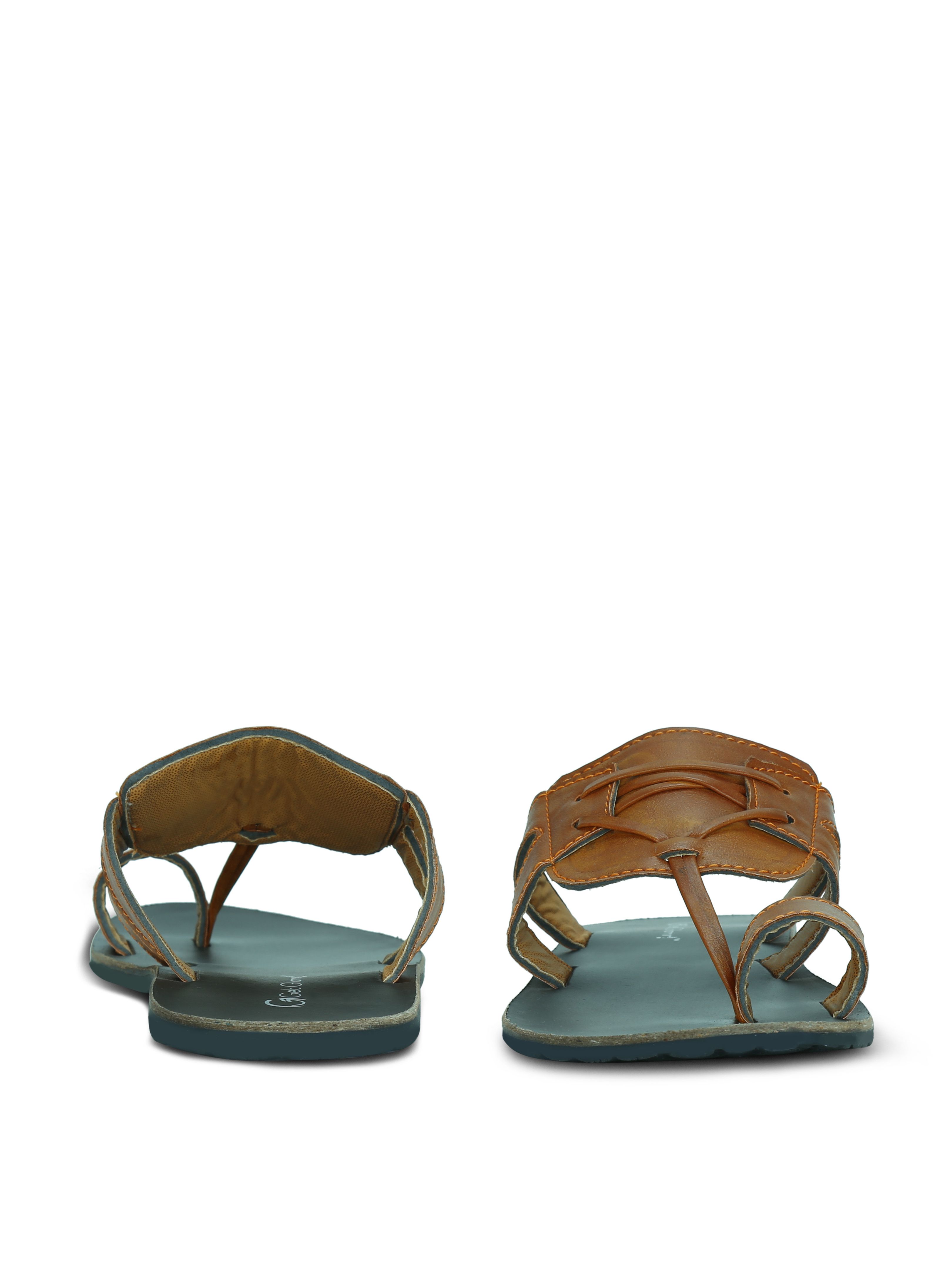 mens tan slides