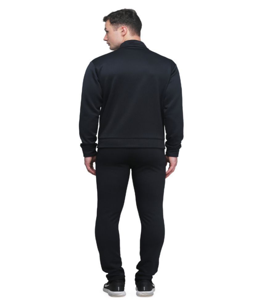 Abloom Black Polyester Tracksuit Single - Buy Abloom Black Polyester ...