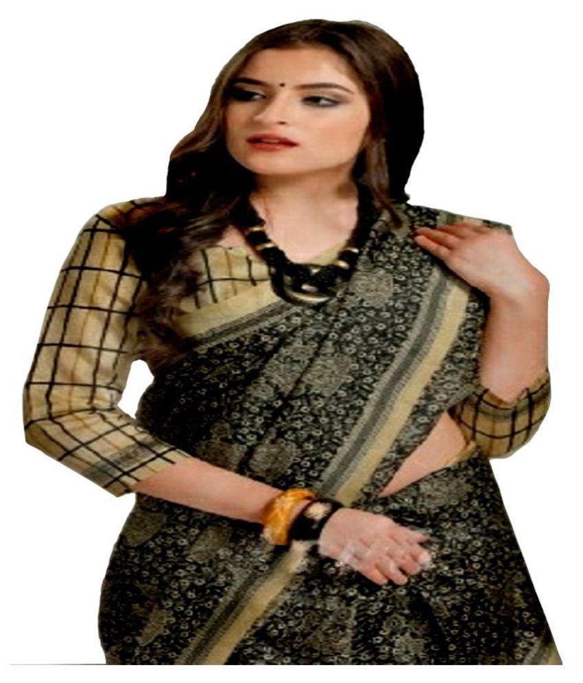 Stil N Stoff Black Cotton Silk Saree Buy Stil N Stoff Black Cotton Silk Saree Online At Low Price Snapdeal Com