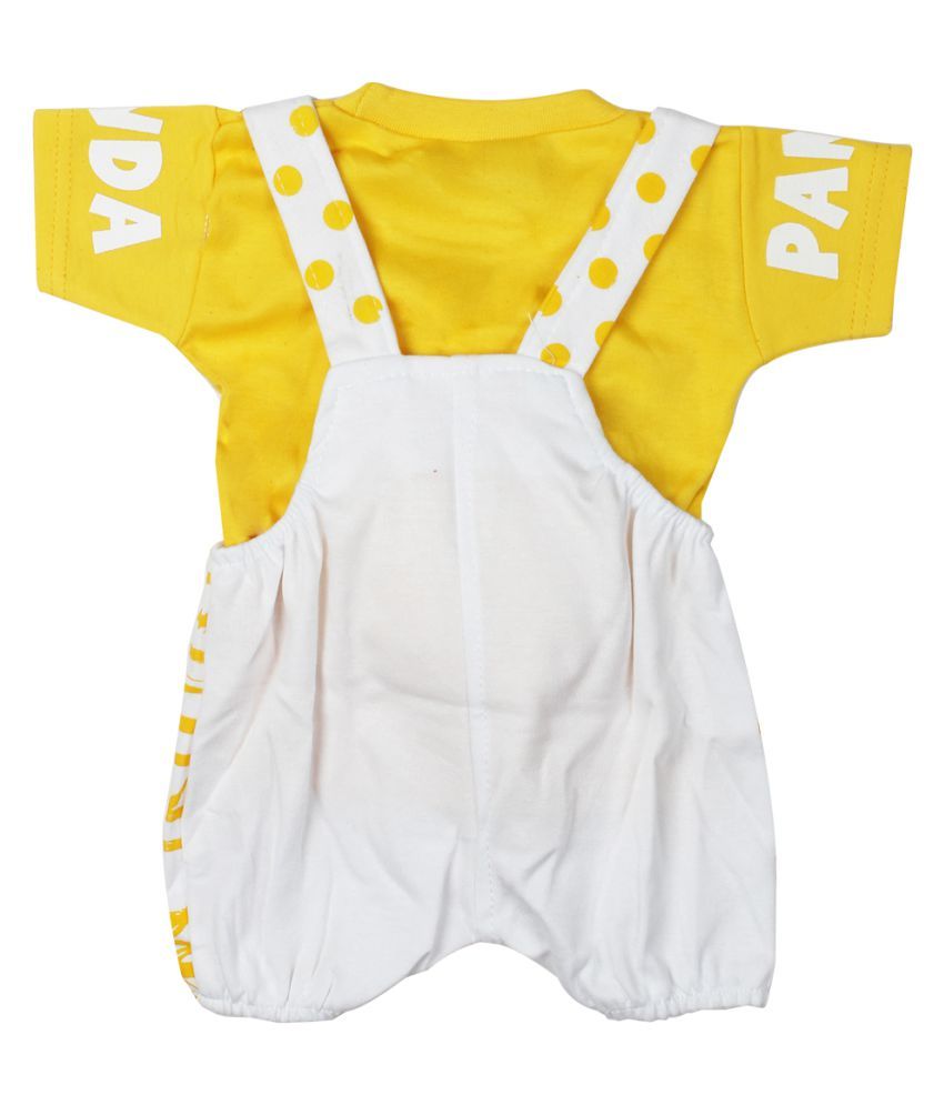 Unisex Baby Boy Girl Dungaree Set with T Shirt (FlowerPanda) Buy