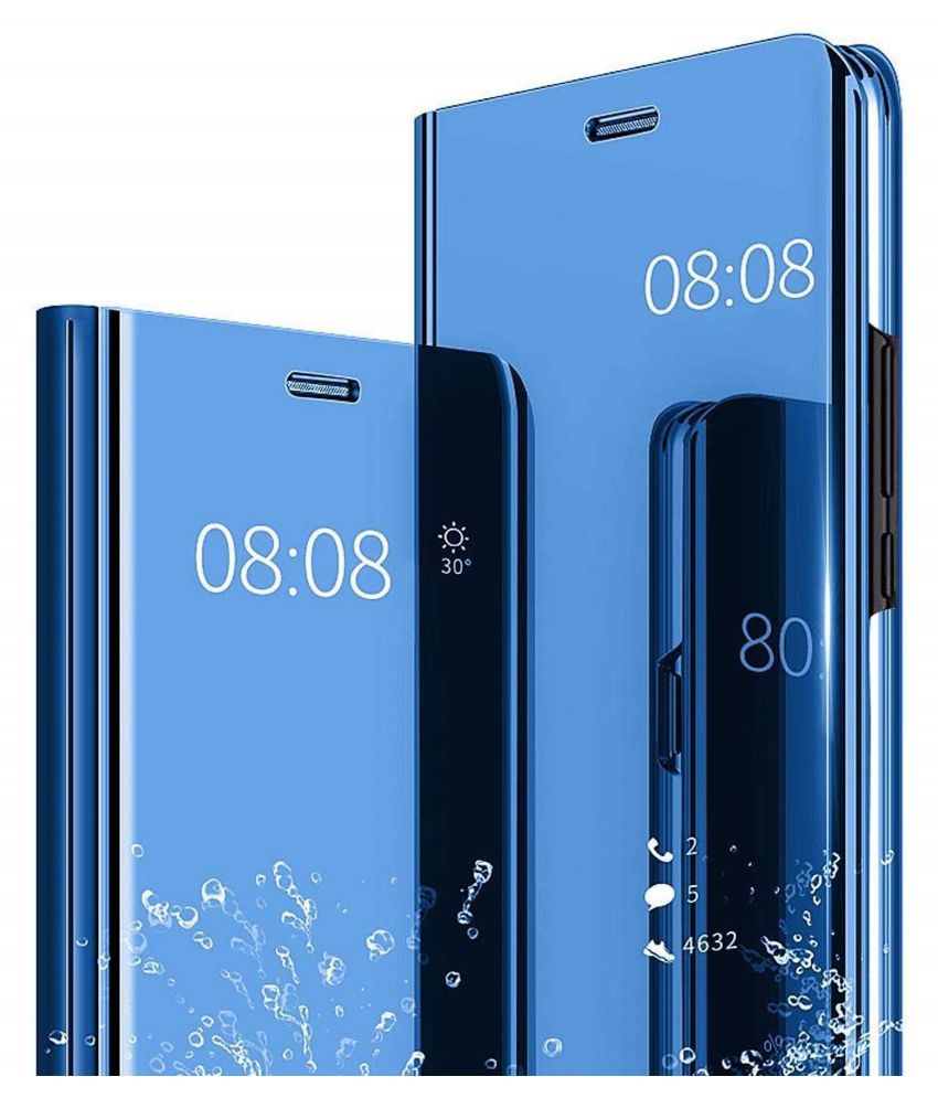 Vivo V15 Pro Flip Cover by FancyArt - Blue Mirror Screen Flip