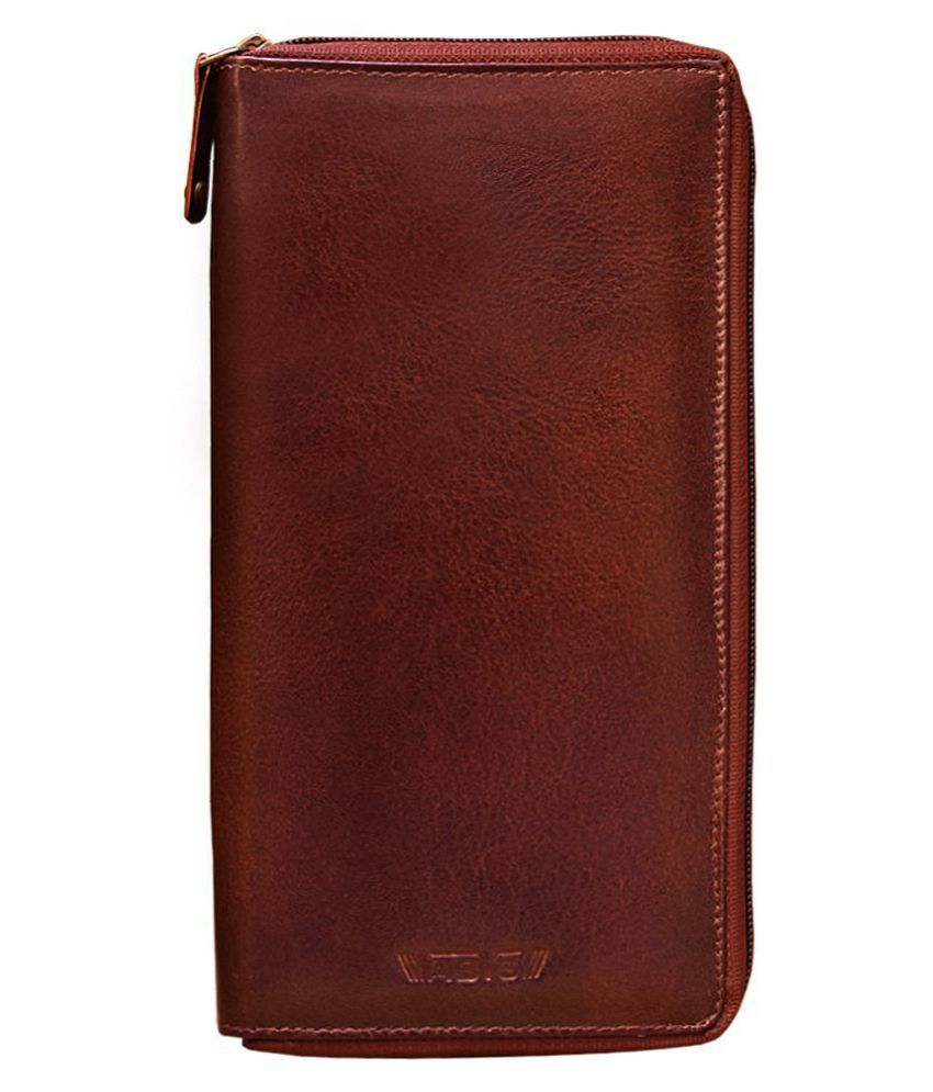 ABYS Leather Brown Casual Passport Wallet Buy Online at Low Price in India Snapdeal
