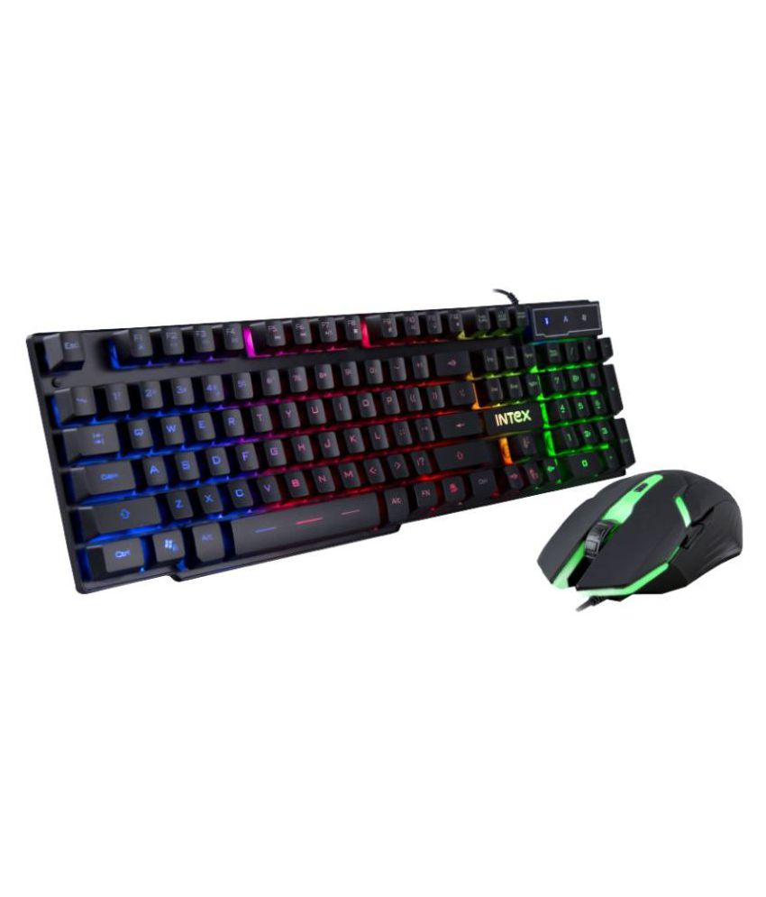 Intex Gaming KB & Mouse Combo-400 Black USB Wired Desktop ...