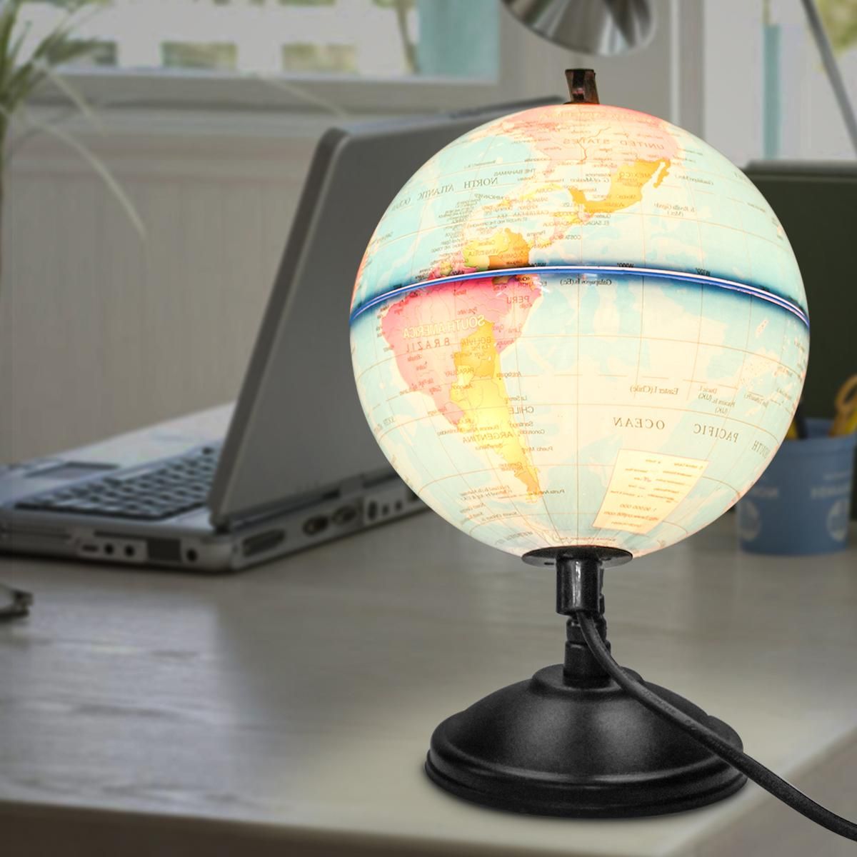 world map globe lamp