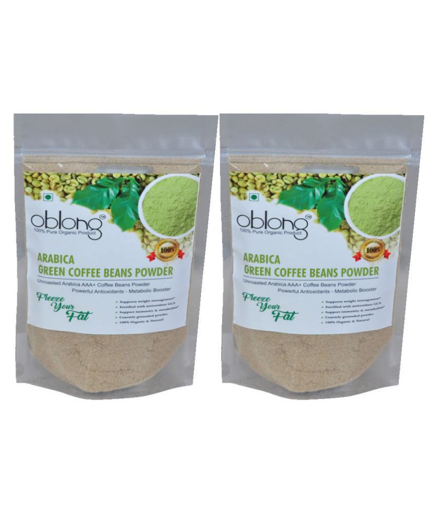 Oblong Premium Quality Green Coffee Powder 50 gm Fat Burner Powder Pack of 2