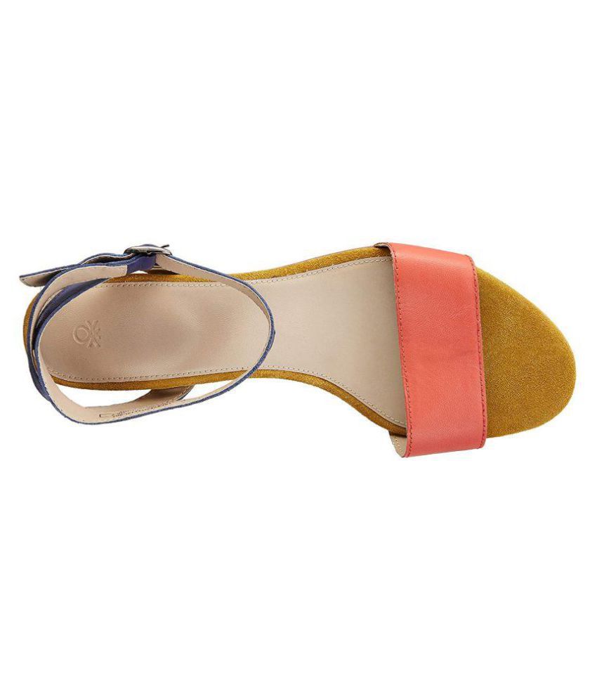 United Colors of Benetton Multi Color Block Heels Price in India- Buy ...
