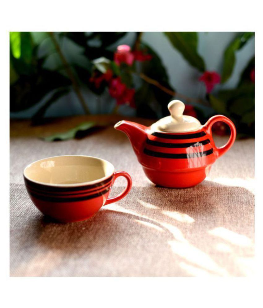     			Unravel India Stoneware Tea Set 2 Pcs 150 ml