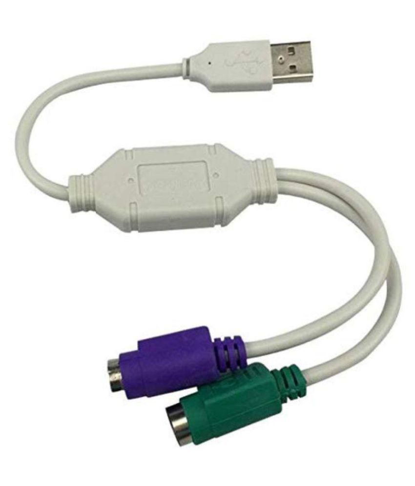 Ever Forever USB to PS2 Converter/Adapter,USB Type A Male to Dual PS/2 Female for Keyboard Mouse