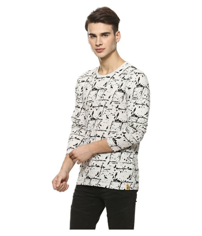 Campus Sutra White Full Sleeve T-Shirt - Buy Campus Sutra White Full ...