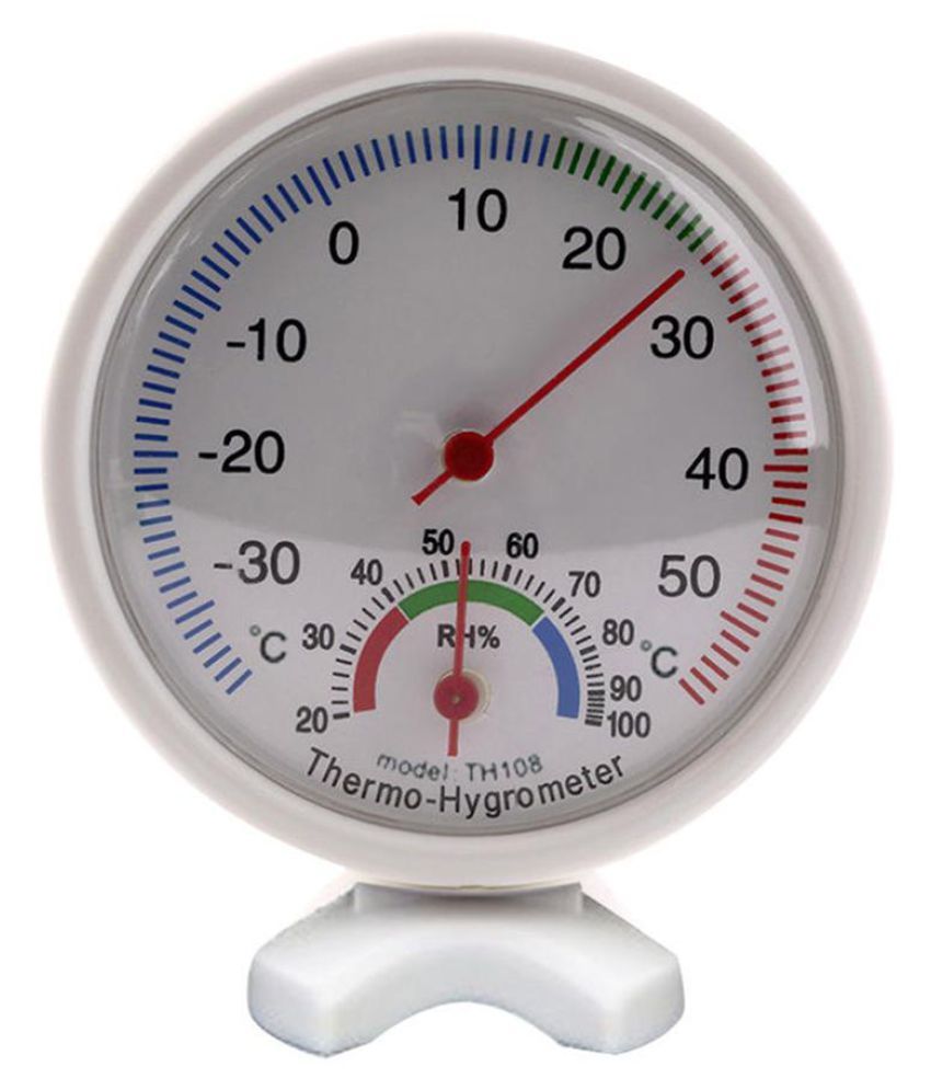Round Indoor Analog Humidity Temperature Meter Gauge Thermometer