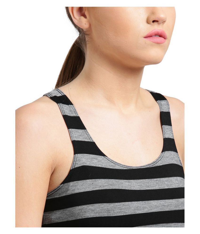 Zink London Polyester Tank Tops Black Buy Zink London Polyester