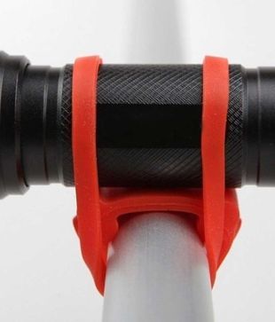 2//5Pc Bicycle Cycling Silicone Elastic Strap Bandage Light Lamp Mount Holder .