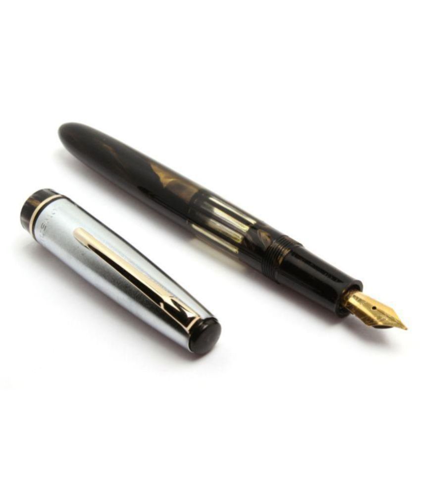 Set Of 5 Fellowship Black Bird Eyedropper Designer Fountain Pen With