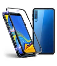 Samsung Galaxy A7 2018 Magnetic Cover Case ClickAway Black Original 