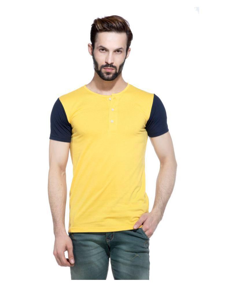 yellow half sleeve t shirt