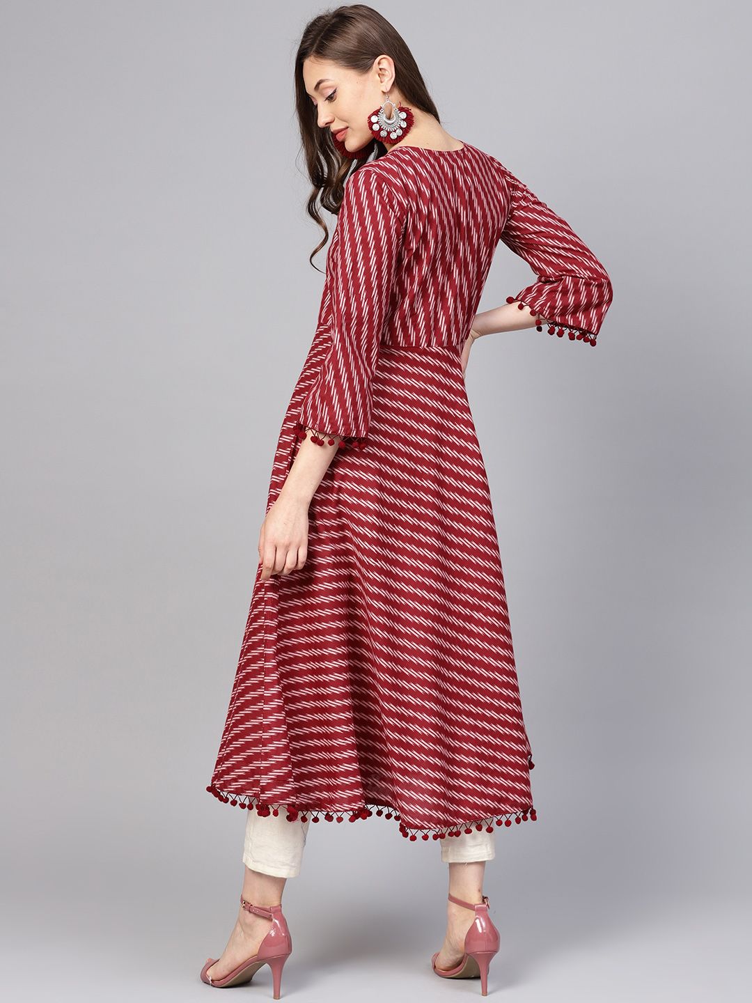 kurti maroon colour