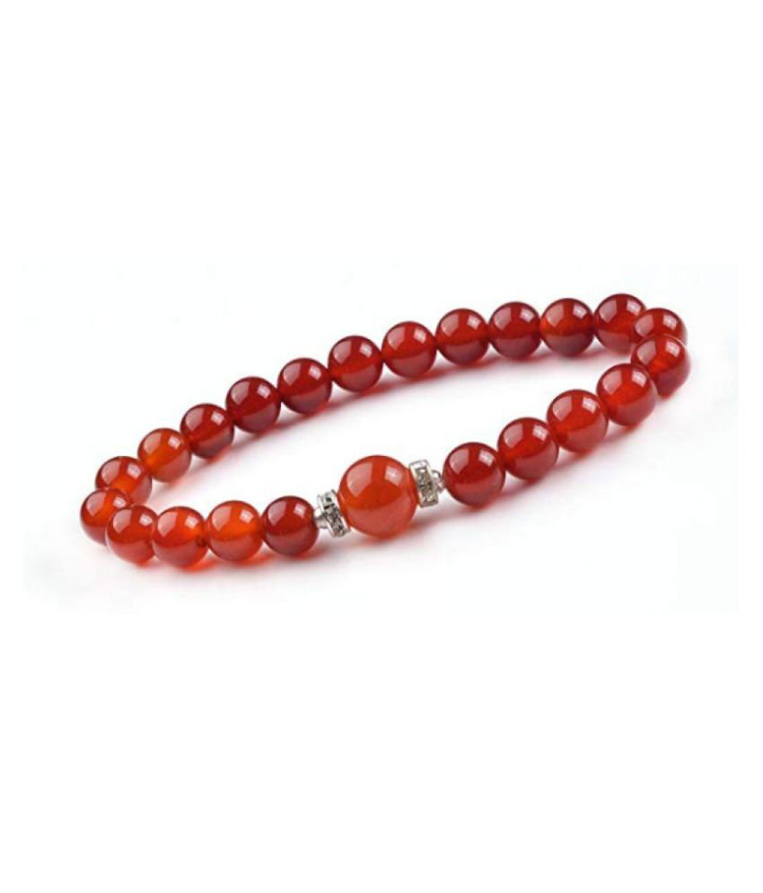     			8mm Red Carnelian Natural Agate Stone Bracelet