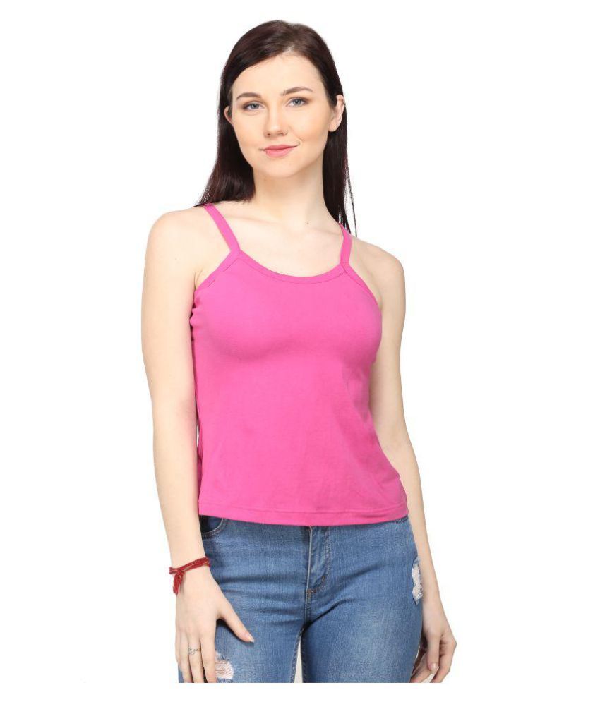     			Ess Emm Clothing Cotton Lycra Camisoles - Pink