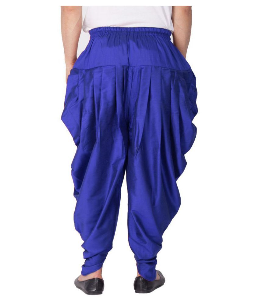 blue shirt and dhoti