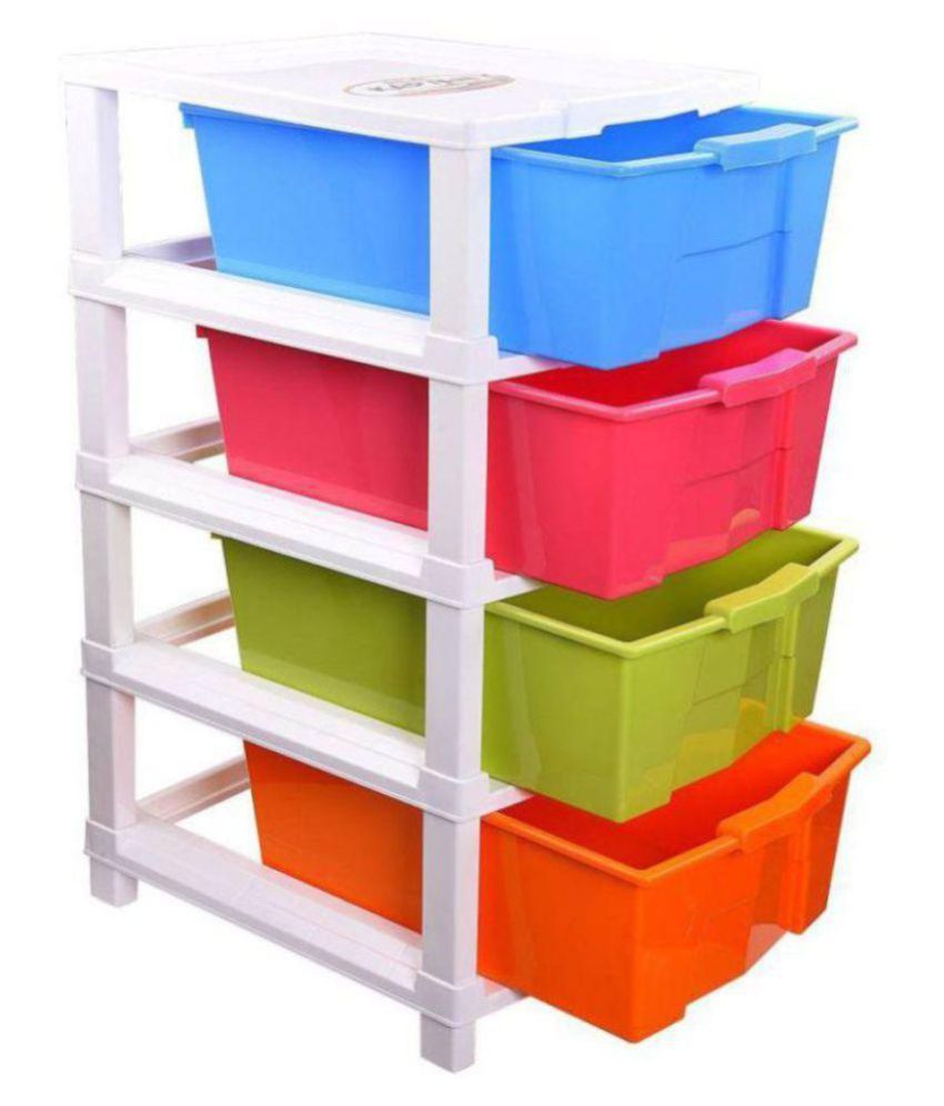 Hazzlewood 4 Compartments Abs Plastic Modular Drawer System
